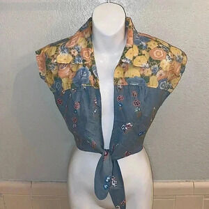 Vintage, Floral, Crop Top
